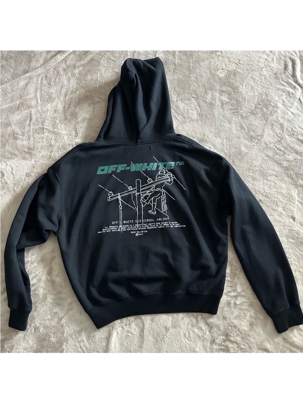 Off-White Black Graphic Hoodie